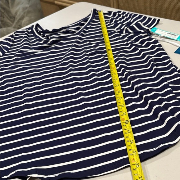 Market & Spruce- Elaine Pocket Short Sleeve Tee. Size XXL. Navy. Stripes. NWT - Picture 14 of 15
